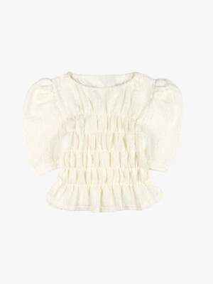 WRINKLE PUFF BLOUSE_IVORY