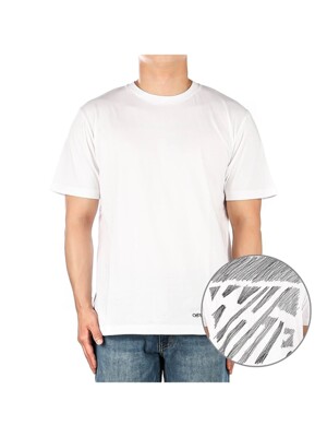 [오프화이트] 23SS (OMAA027S23JER012 0110) 남성 SCRIBBLE DIAG 반팔 티셔츠