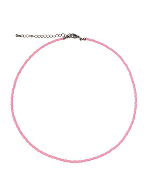 Pink Fine Color Beads Necklace