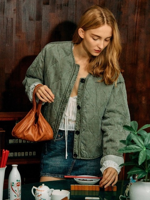로로안코 Lamb Skin Mini Hobo_Core Clolors