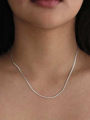 Flat Chain Necklace (silver925)(2color)
