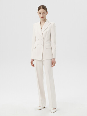 SIGNATURE FLARED PANTS - OFF WHITE