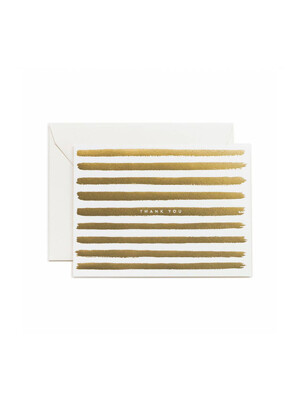 라이플페이퍼 Gold Stripes Thank You Card 감사 카드