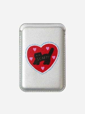 [맥세이프 카드지갑]Red Love-Scary Cat Magsafe Cardcase