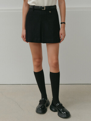 매그 울 스커트 쇼츠_블랙 / MAG WOOL SKIRT SHORTS_BLACK