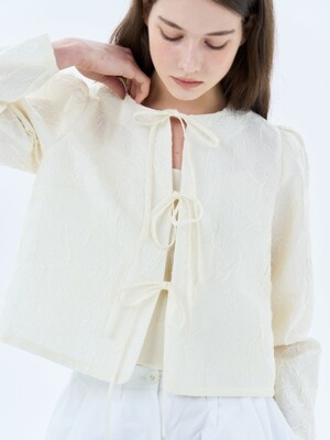 Ribbon Open Blouse