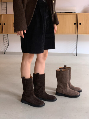 [단독]Suede middle boots