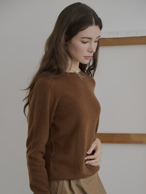 CASHMERE100 ROUND PULLOVER_4 COLORS