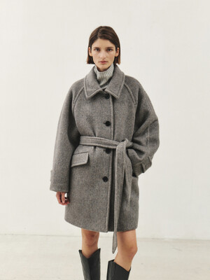 RTW CAMEL SILK HALF SINGLE COAT_GREY