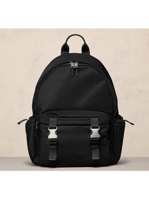 [아미] 24FW ULL300 AW0021 001/ 공용 하트 로고 패치 블랙 백팩