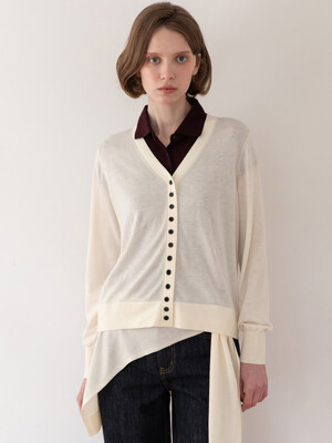 Minibutton cardigan _ Cream