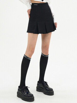Stacey pleats Skirt BLACK