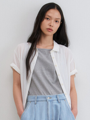LAV COTTON SLEEVELESS_MELANGE GREY