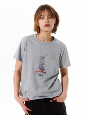 STAR SPACE T-SHIRT_melange grey