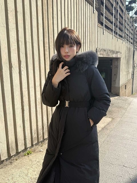 잇미샤 [단독][해삐PICK] 잇미샤 폭스퍼 벨티드 롱 구스 다운 ITPCZPD350