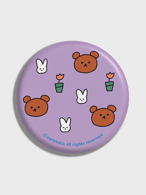기타소품 - 어프어프 (EARP EARP) - Bear and rabbit-purple(거울)