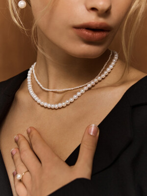 [단독]The basic pearl necklace SET