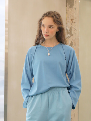 Crop top T-shirt Set Blue