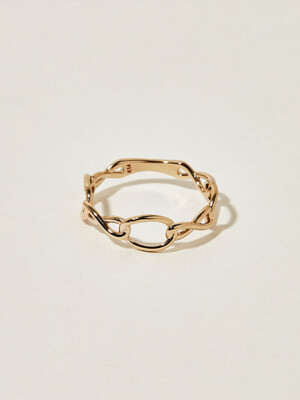 14k link chain ring