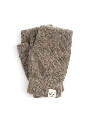 ALPACA FLAT FINGERLESS GLOVES (moss green)