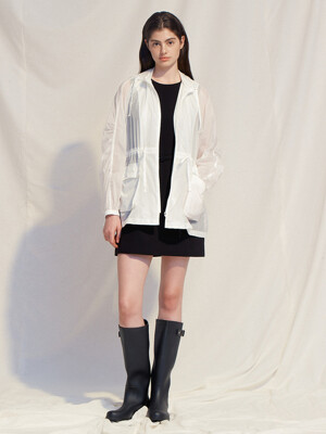 [City Outdoor] Shirring Sheer Windbreaker_2color