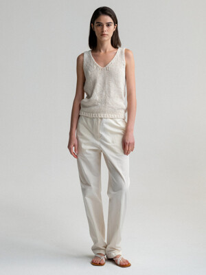 String chino trousers (Ivory)