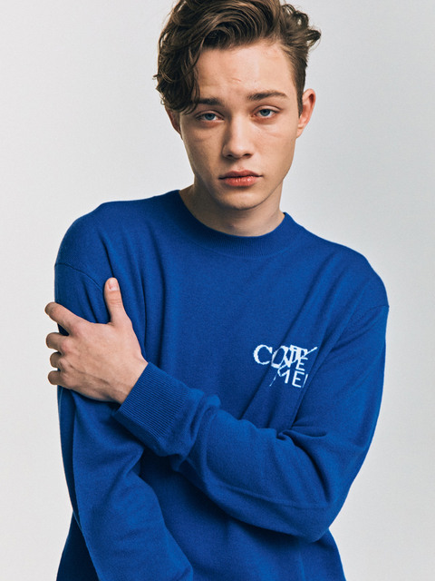 골프,골프 - 컨티먼트 (CONTEMENT ) - MERINO WOOL CREW-NECK SWEATER_BLUE
