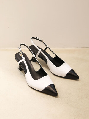 Celia Slingback Pumps Leather White