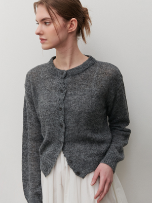 BOUCLE CARDIGAN CHARCOAL