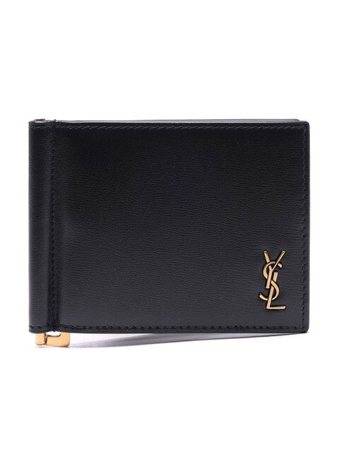 럭셔리백 - 생 로랑 (Saint Laurent) - 22SS 남성 모노그램 금장로고 머니클립 (607738_02G0W_1000_22S)