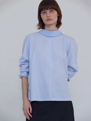 COTTON BACK BLOUSE _ SKY BLUE