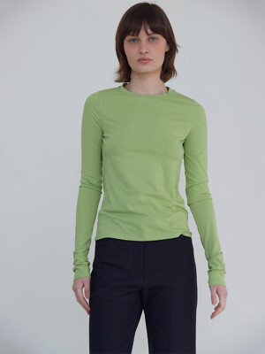 LAYER JERSEY TEE _ CELERY GREEN