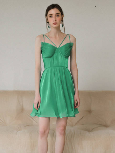 원피스 - 던드롭 (DUNDROP) - DD_Green pearlescent dress