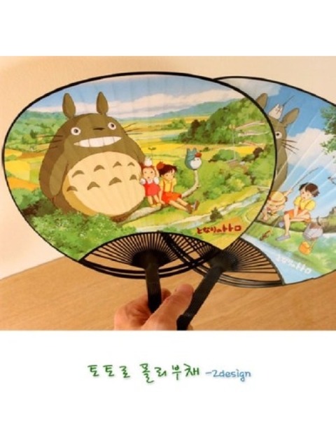생활용품 - 키티야 (kittyya) - 일본 수입 토토로 캐릭터 폴리 부채  2종