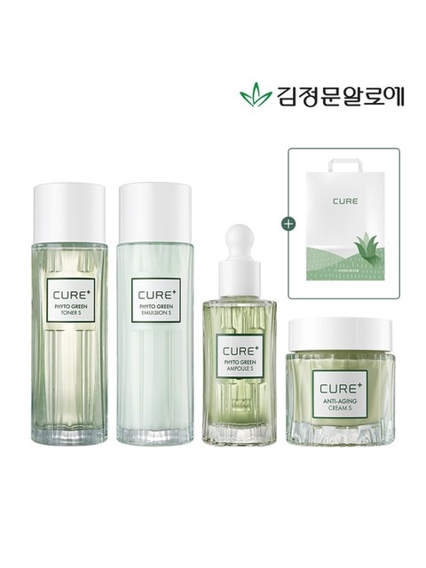 스킨케어세트 - 김정문알로에 (CURE) - [김정문알로에] 큐어 피토 라인 기초 4종 선물세트 (쇼핑백증정)