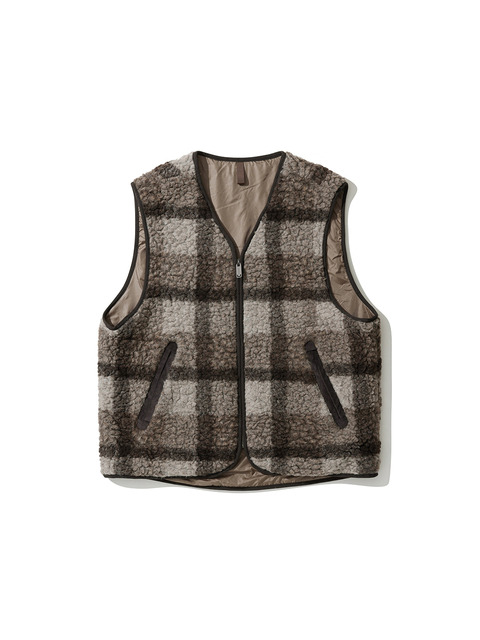 아우터 - 커스텀멜로우 (CUSTOMELLOW) - boucle wool patterned vest_CWUAW23751BRX