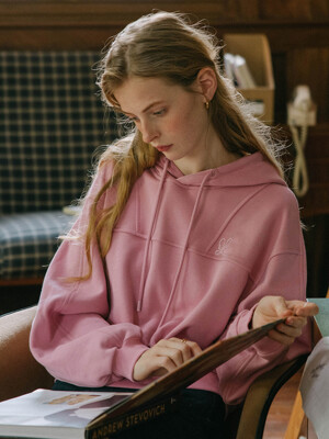 BELEN embroidery hoodie_pink