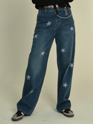 star denim pants (blue)