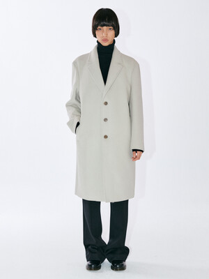 Cashmere Blend Single Chester Coat - Ivory