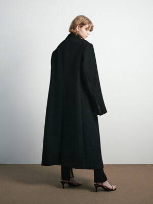 Mitte Oversized Long Coat / Black