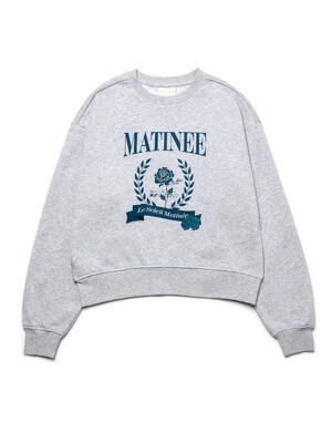 [기모 옵션] Matinee Classic Rose Sweat Shirts [MELANGE GREY]