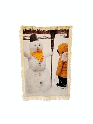 Snowman and Baby Blanket - Vertical