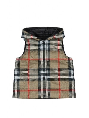 BURBERRY KIDS 버버리키즈 체크 후드 양면 패딩 조끼 OAKLEE GILET 8069443 A7168 (성인착용가능)