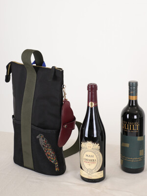 2구 와인 토트백 MACI BAG_BLACK_Two bottle wine chiller tote bag