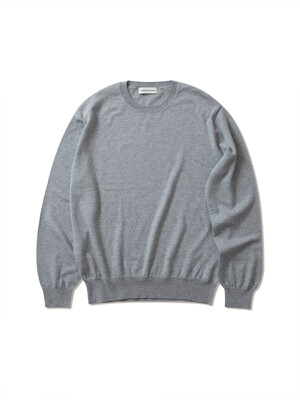 Wool-Cotton 365 Knit Crewneck(Gray)