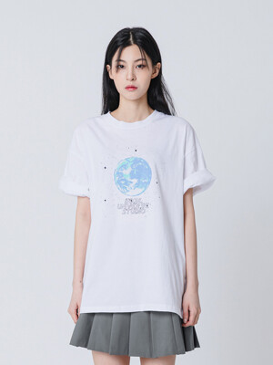 지구 반팔 티셔츠 (화이트)