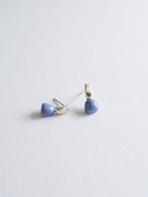 Mini drop earring [dot blue]