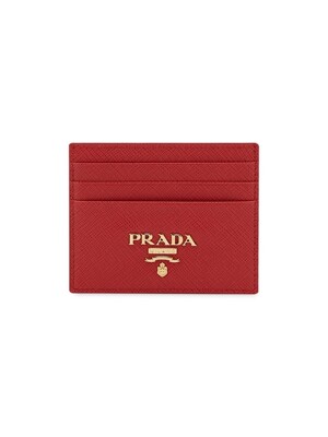 프라다 여성 사피아노 로고 레드 카드지갑 1MC025 QWA F068Z