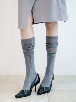[선물포장]layered knee socks 3colors