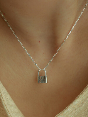silver locking necklace